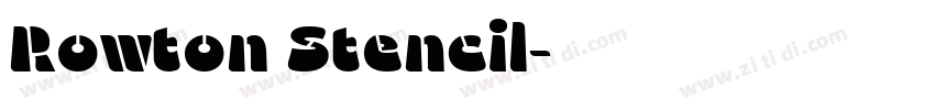 Rowton Stencil字体转换